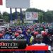 Demo Buruh Jatim Akibat UMP Cuma Naik 22 Ribu Diwarnai Cek cok