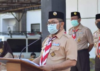 H. Sudirman Lepas Kontingen Jambi Perkemahan Wirakarya Nasional Tahun 2021