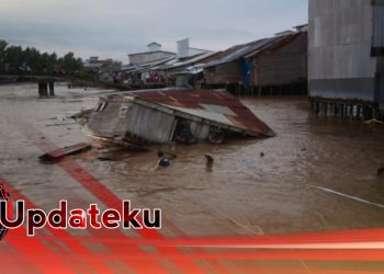 Sungai Di Tanjabtim Meluap Dua Rumah Terendam
