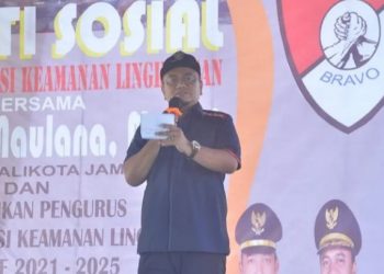 Wakil Walikota Maulana Melantik Forum Komunikasi Keamanan Lingkungan Serta Melaksanakan Bhakti Sosial