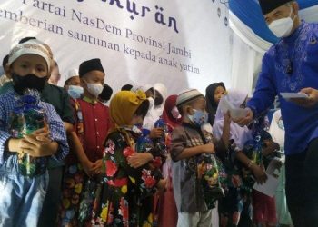 Kegiatan Berbagi Bersama Anak Yatim Piatu, Bentuk Kepedulian DPW Partai Nadem Provinsi Jambi