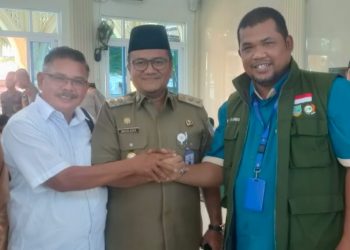 Wakil Walikota Jambi Maulana Bersama Ketua PSSI Kota Jambi Farti Suandri Ajak Jaga Kondusifitas Kota Jambi