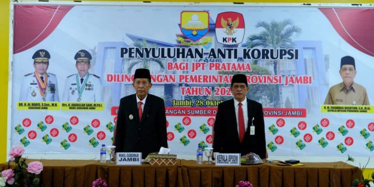 Wagub Jambi Abdullah Sani : Penyuluhan Anti Korupsi Upaya Tingkatkan Kualitas Penyelenggaraan Pemerintahan