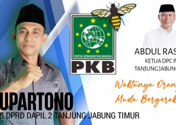 Supartono Bacaleg PKB Tanjabtim Usung Tagline “Waktunya Orang Muda Bergerak”
