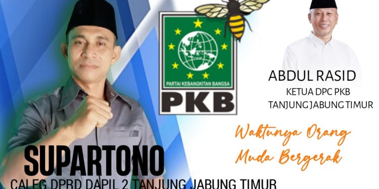 Supartono Bacaleg PKB Tanjabtim Usung Tagline “Waktunya Orang Muda Bergerak”