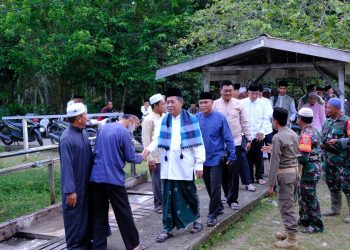 Safari Ke Desa Tanjung Pasir, Wagub Jambi Abdullah Sani Salurkan Bantuan