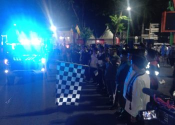 Walikota Jambi Syarif Fasha Buka Pawai Kendaraan Hias dan Takbir di Bundaran Tugu Keris Kota Jambi