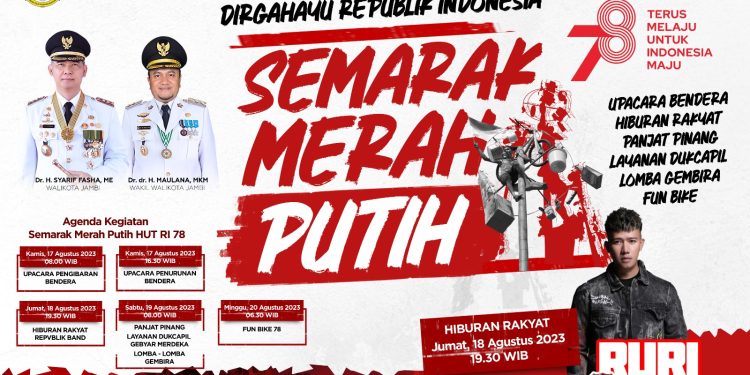 Semarak Kemerdekaan Indonesia, Pemkot Jambi Gelar Ragam Acara Seru Untuk Masyarakat
