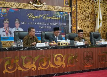 Wagub Sani Harap Rakor Staf Ahli Jadi Media Wujudkan Kesejahteraan Masyarakat Provinsi Jambi