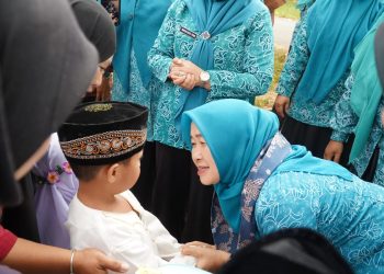 Hj. Hesnidar Haris Tinjau Posyandu Pinang Merah Kabupaten Tanjung Jabung Timur