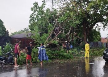 Angin Kencang Disertai Hujan Lebat Rusak Rumah Warga
