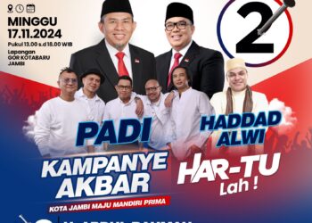 Kampanye Akbar Rahman Guntur Ajak Seluruh Masyarakat Kota Jambi Bernostalgia Bersama Band Padi Reborn
