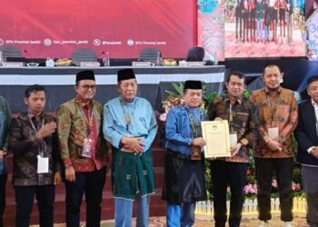 Pasangan Haris-Sani Resmi Ditetapkan KPU Menjadi Gubernur dan Wakil Gubernur Terpilih Provinsi Jambi 2024-2029