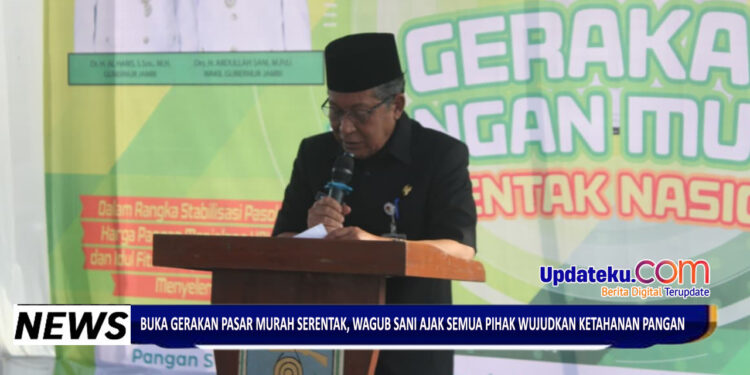 Buka Gerakan Pasar Murah Serentak, Wagub Sani Ajak Semua Pihak Wujudkan Ketahanan Pangan