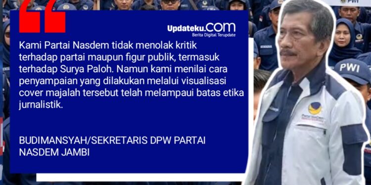 Ratusan Kader Nasdem Jambi “Kepung” Kantor PWI Dalam Rangka Aksi Damai  Terkait Sampul Majalah Tempo