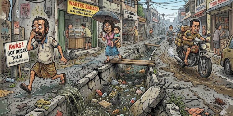 Warga Jalan H. A. Ronisani Kota Jambi Keluhkan Drainase Rusak yang Tak Kunjung Diperbaiki